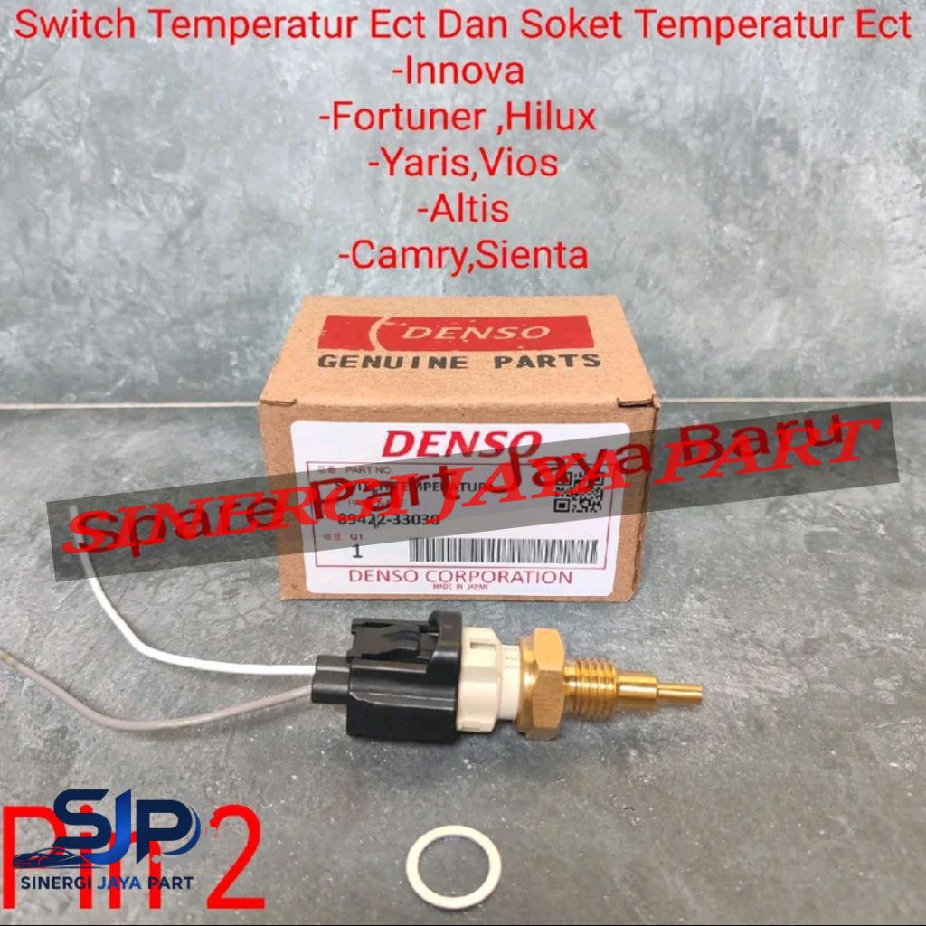 Switch Ect Sensor Temperatur Dan Soket Ect Agya Ayla Sigra Pin 2 Original Denso