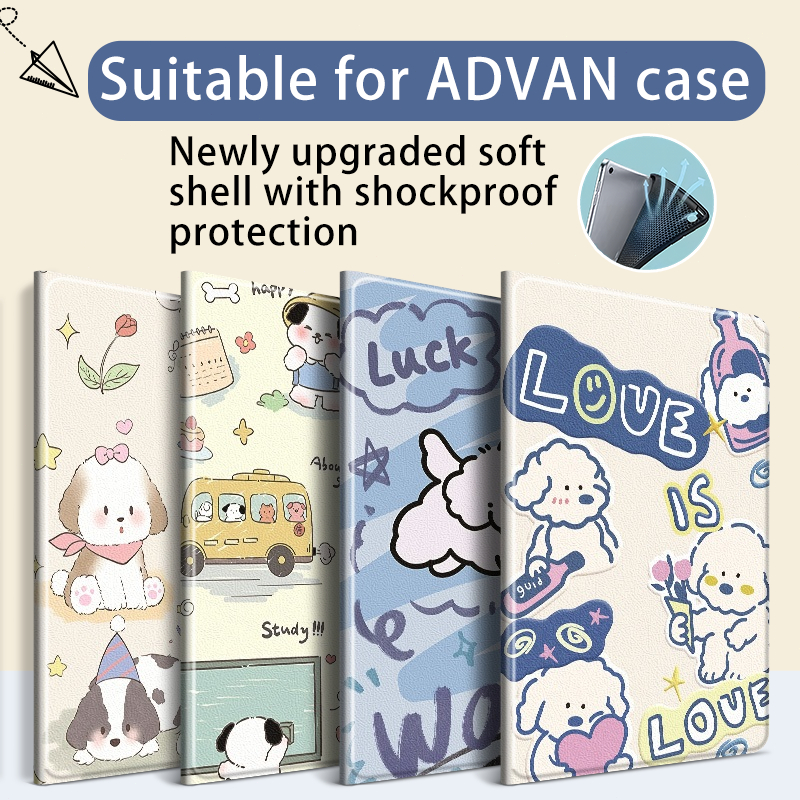 For ADVAN Softshell Case ADVAN Tab V8 8.4"/10.1"/ Tab 8"/Tab A10 10.1"" Flap Case, Minimalist Soft P