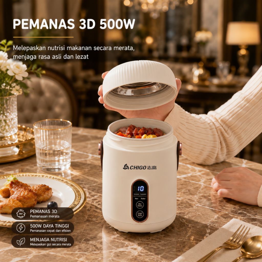 Alat Masak Serbaguna Alat Masak Elektrik Panci Listrik multifungsi Bahan anti lengket bisa untuk mem