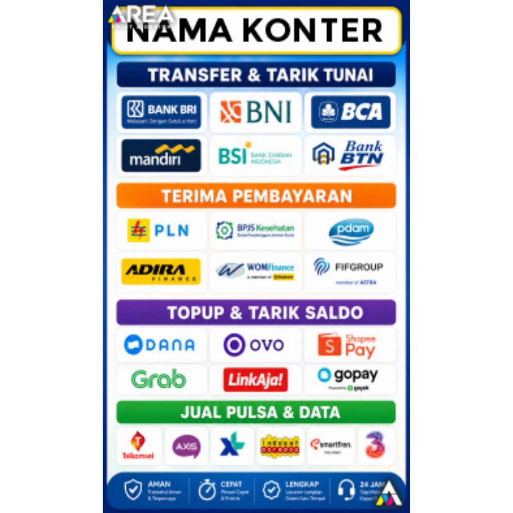 mmt banner konter pulsa transfer | 60x100 cm flexi 280 gsm | stand banner | standing banner | front 