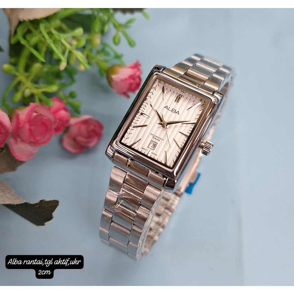 Jam Tangan Cewek Alba Rantai Tangal Aktif Diameter 2.0cm