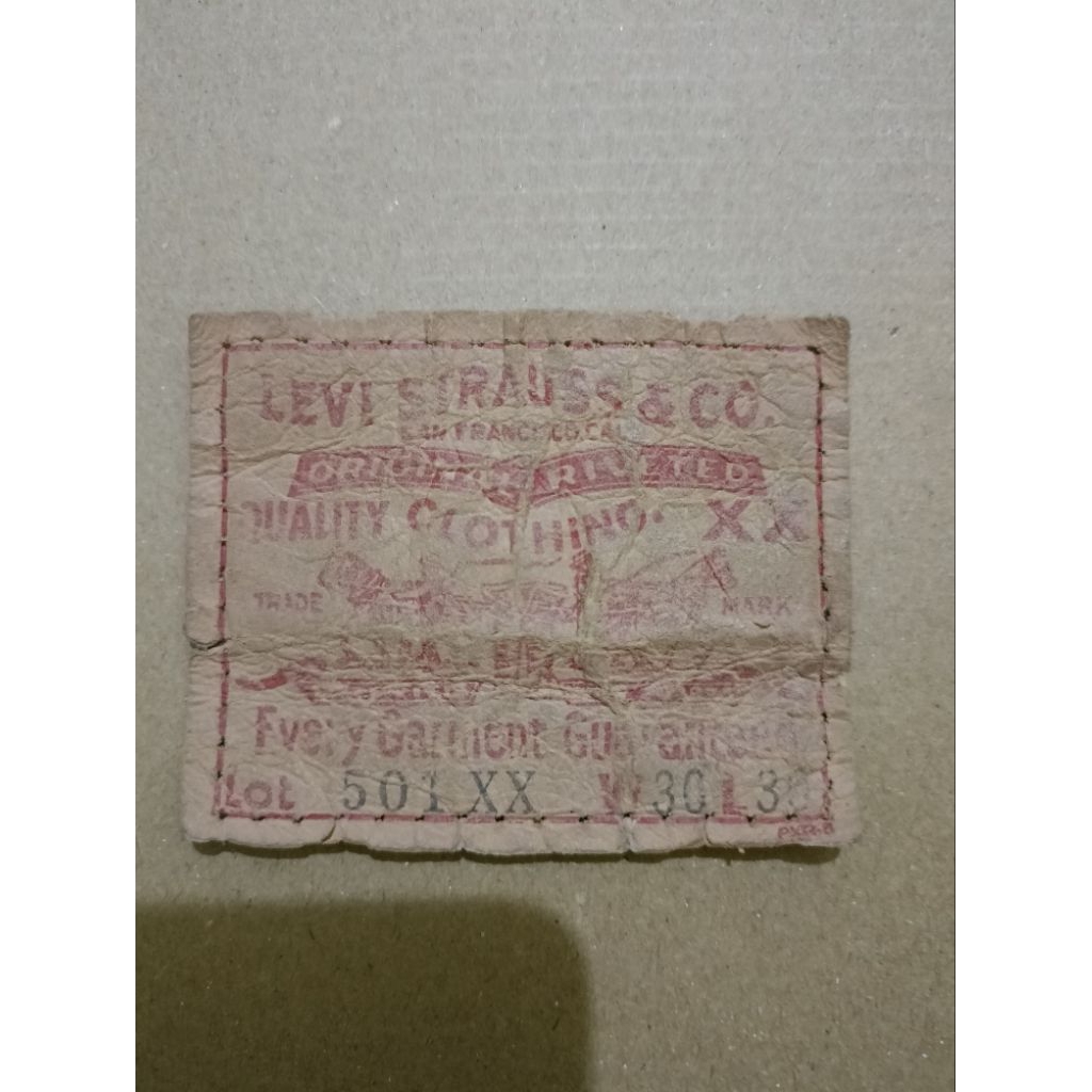 Levis 501 XX Leatherpatch Original 100% Copotan