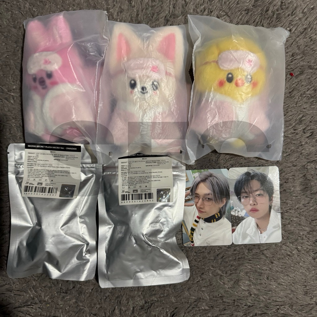 Stray Kids official merch fanmeeting stay in our little house 10 cm skzoo plush hairpin plush micro 