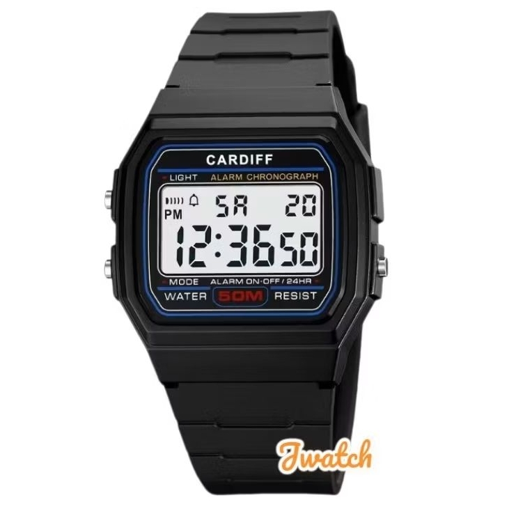 Jam Tangan Digital Cardiff 82042 Pria/Wanita Original
