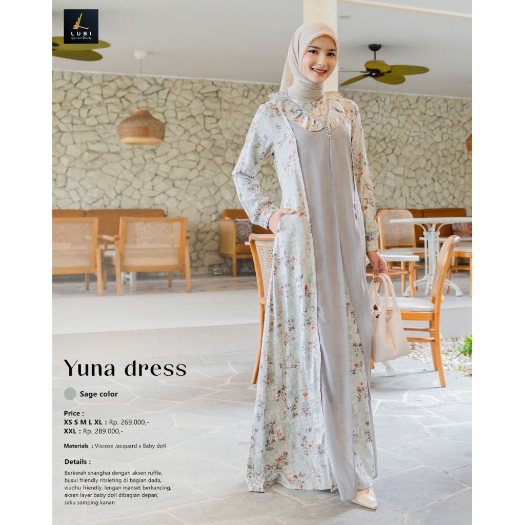 LUBI YUNA DRESS GAMIS DEWASA
