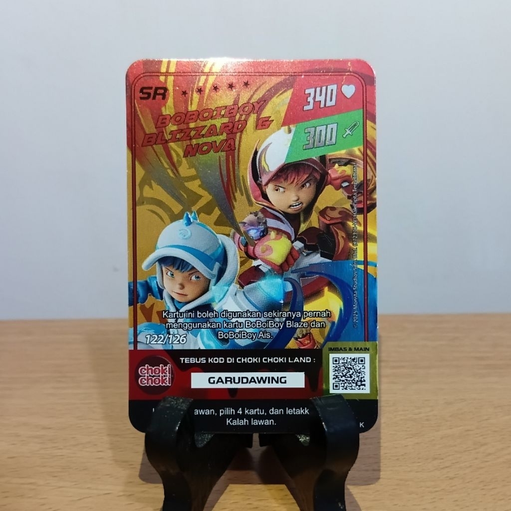 Boboiboy Blizzard & Nova (SR) Kartu Boboiboy Monsta Galaxy Card x Choki Choki