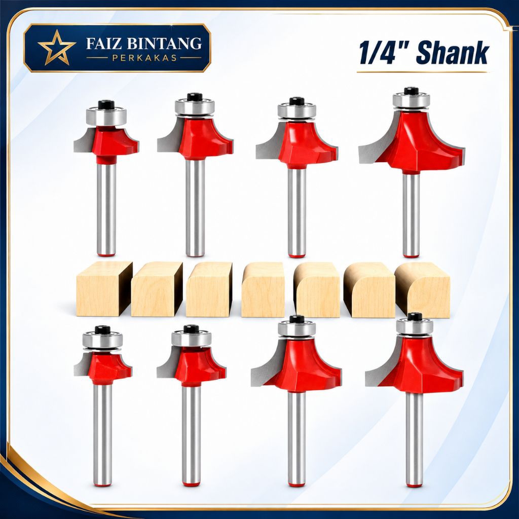 Mata Profil Trimmer Kayu Satuan / Router Bit Profil Kayu 6.35mm / Mata Serut Kayu CNC