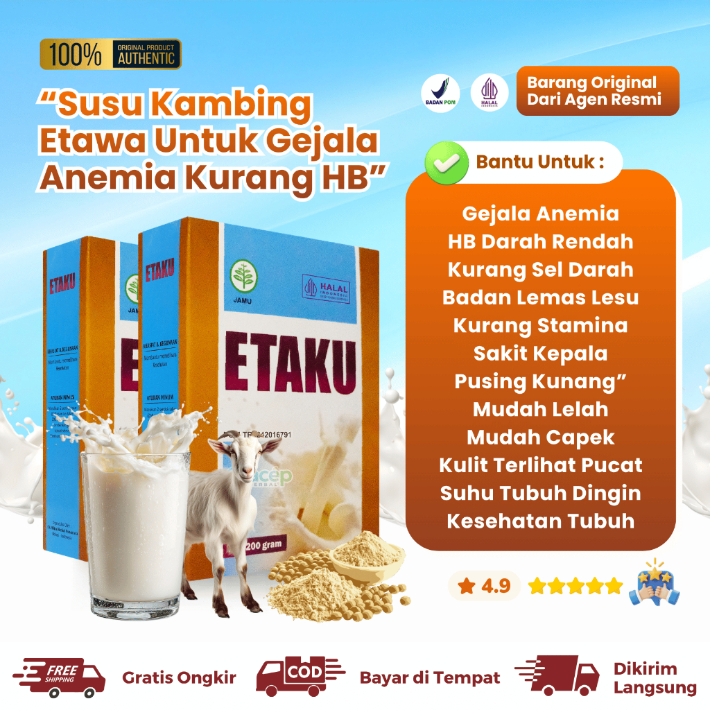 Susu Kambing Etawa Untuk Anemia HB Darah Rendah Penambah Hemoglobin Darah Kurang Menaikan HB Darah K