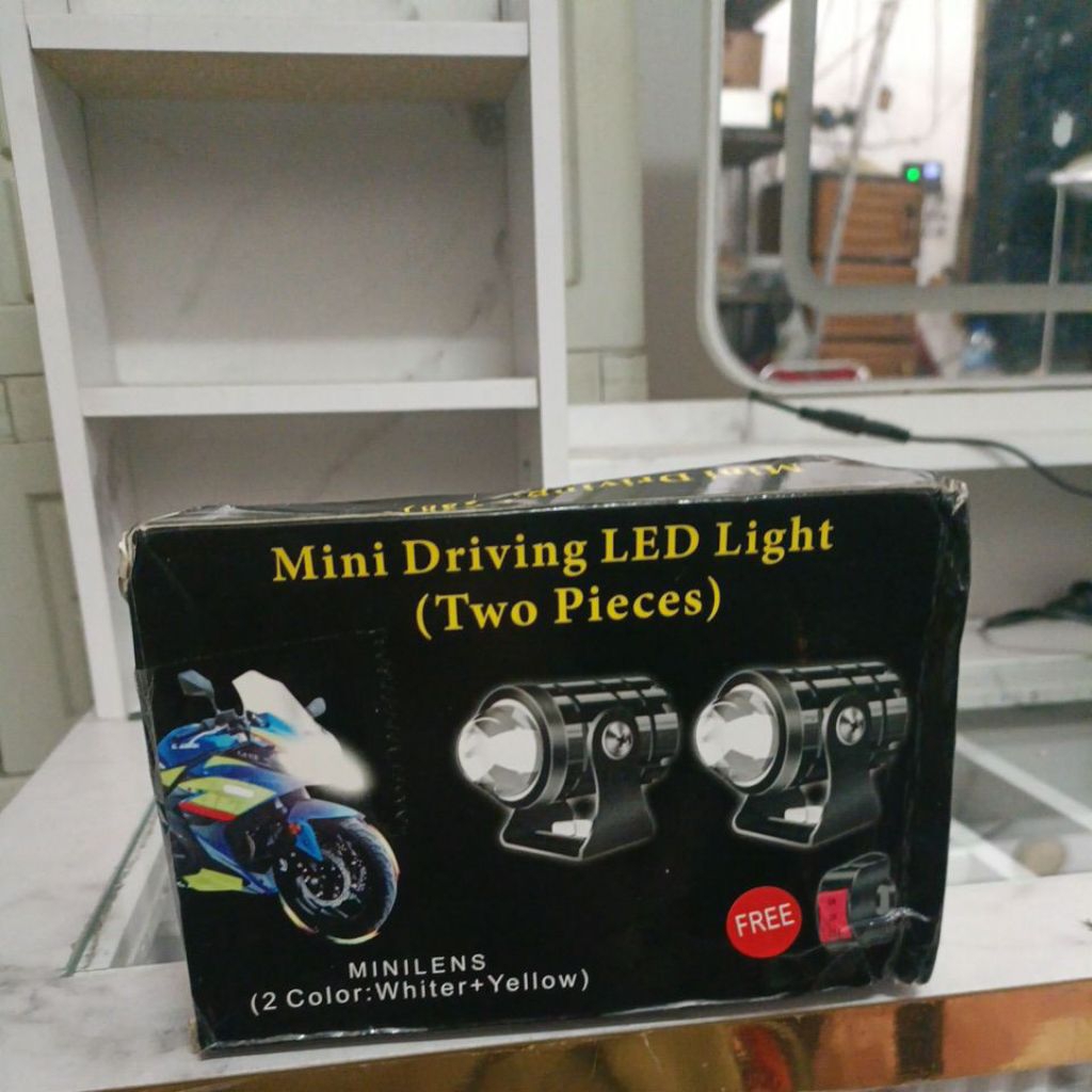 Mini Driving LED Lampu Sorot Sepeda Motor