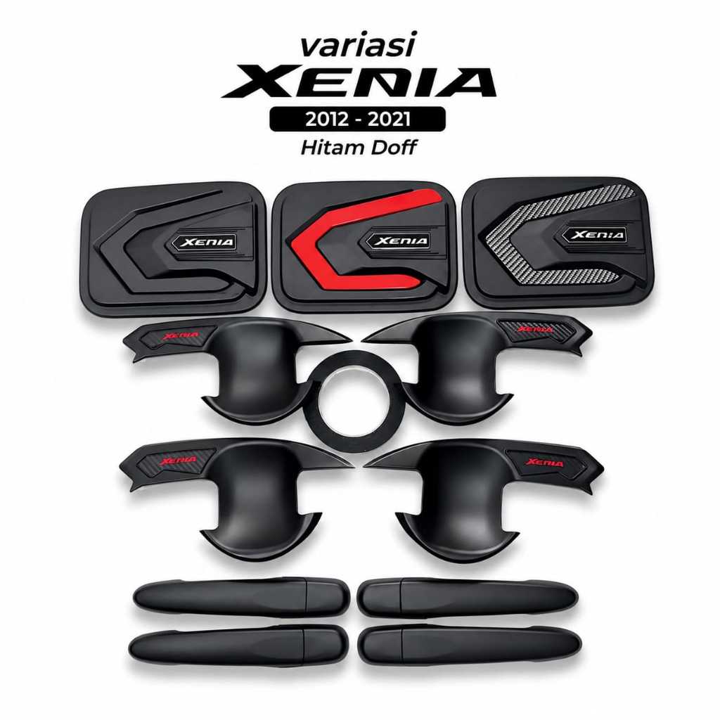 Variasi Cover Pintu Dan Tutup Tangki Mobil Xenia 2012 - 2021 Hitam