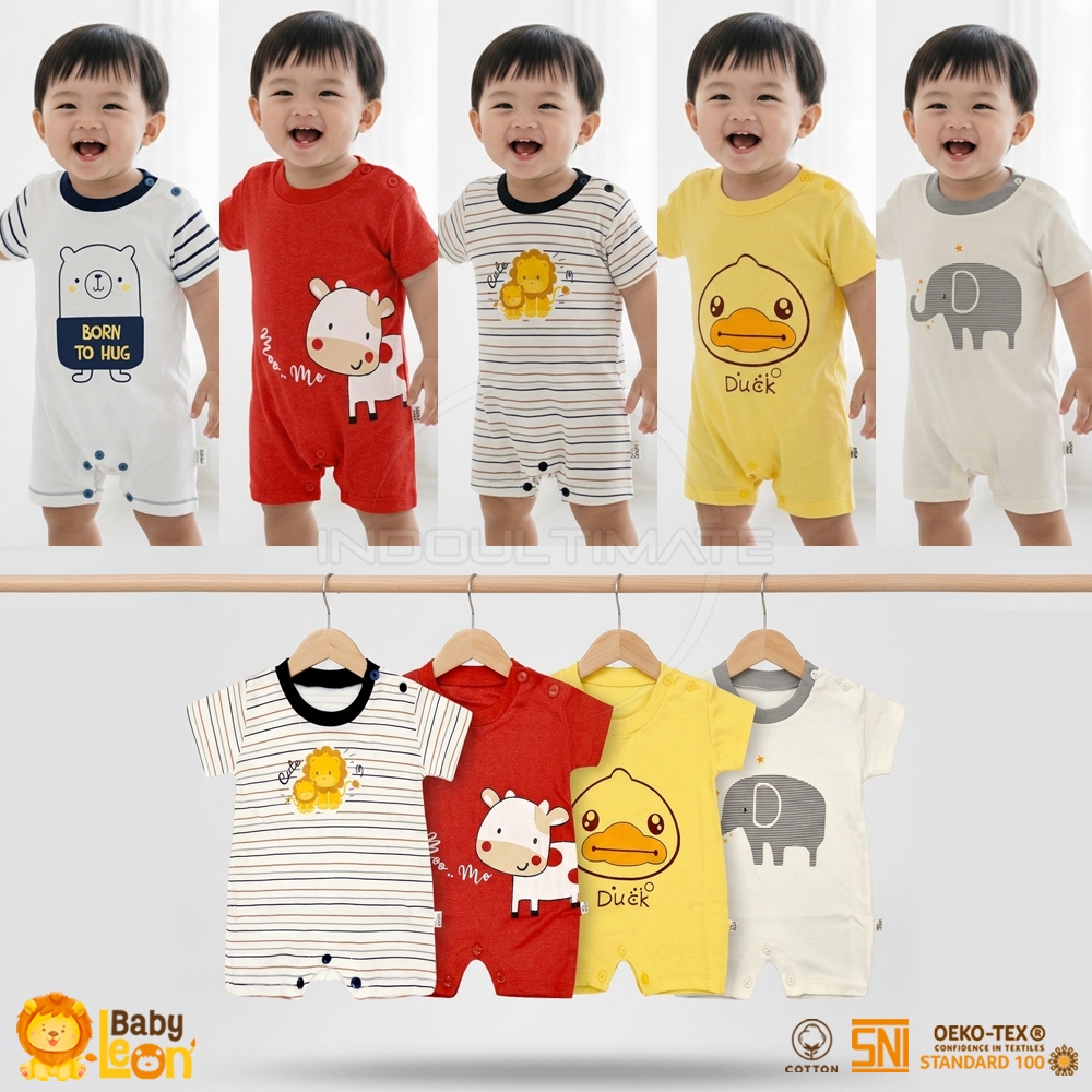 BABY LEON Jumper Baju Bayi Romper GY04 / GY041 bodysuit kaos jumsuit baju pakaian kodokan setelan ce