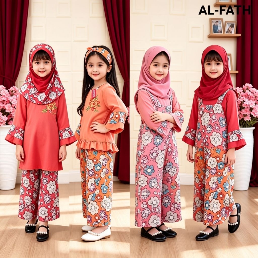 Gamis Anak Al-Fath/Baju muslim anak perempuan/Gamis murah