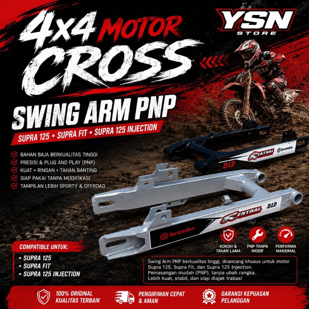 SWING ARM GTX RBT PNP SUPRA125 SUPRA FIT SUPRA 125 INJEKSI DLL