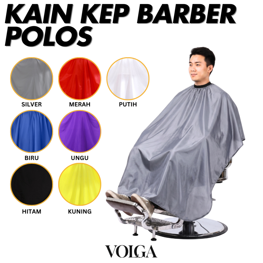 Kain Kep CAPE BARBER Kain Cukur Rambut Kain Potong Rambut Motif Warna Polos
