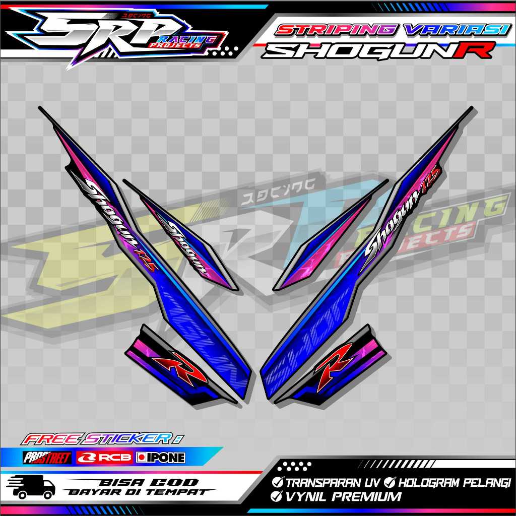 STRIPING VARIASI SUZUKI SHOGUN 125 R / STICKER LIST VARIASI MOTOR SHOGUN 125 R