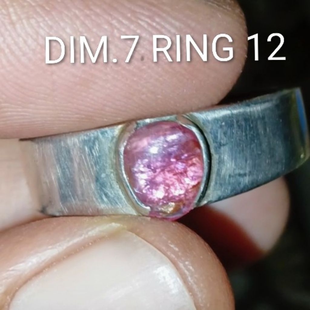 NATURAL PINK RUBY SAPPHIRE SAFIR RING KOIN HANDMADE RING 12