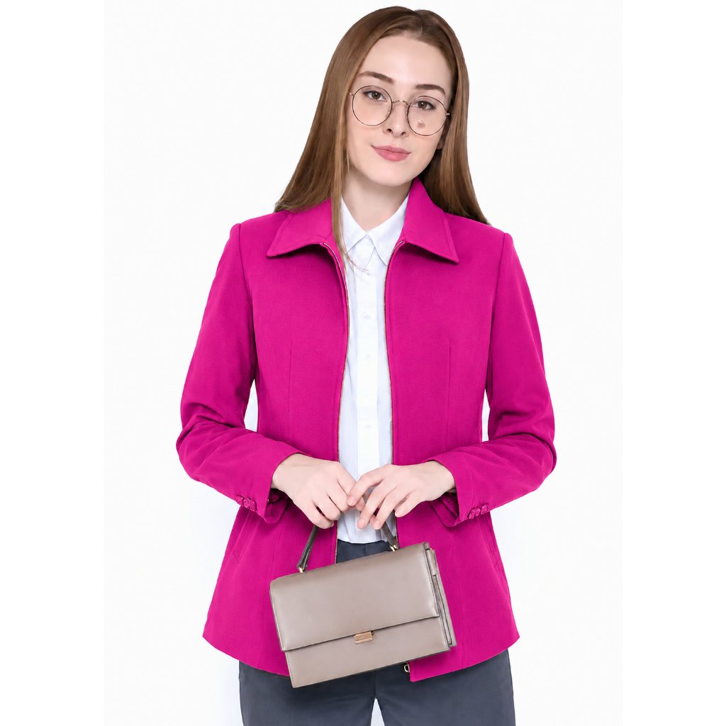 Albirru Apparel Jaket Wanita Semi Jas Blezer Jaket Formal Kerja Kantor Wanita M-6xl  Jasket Blazer S