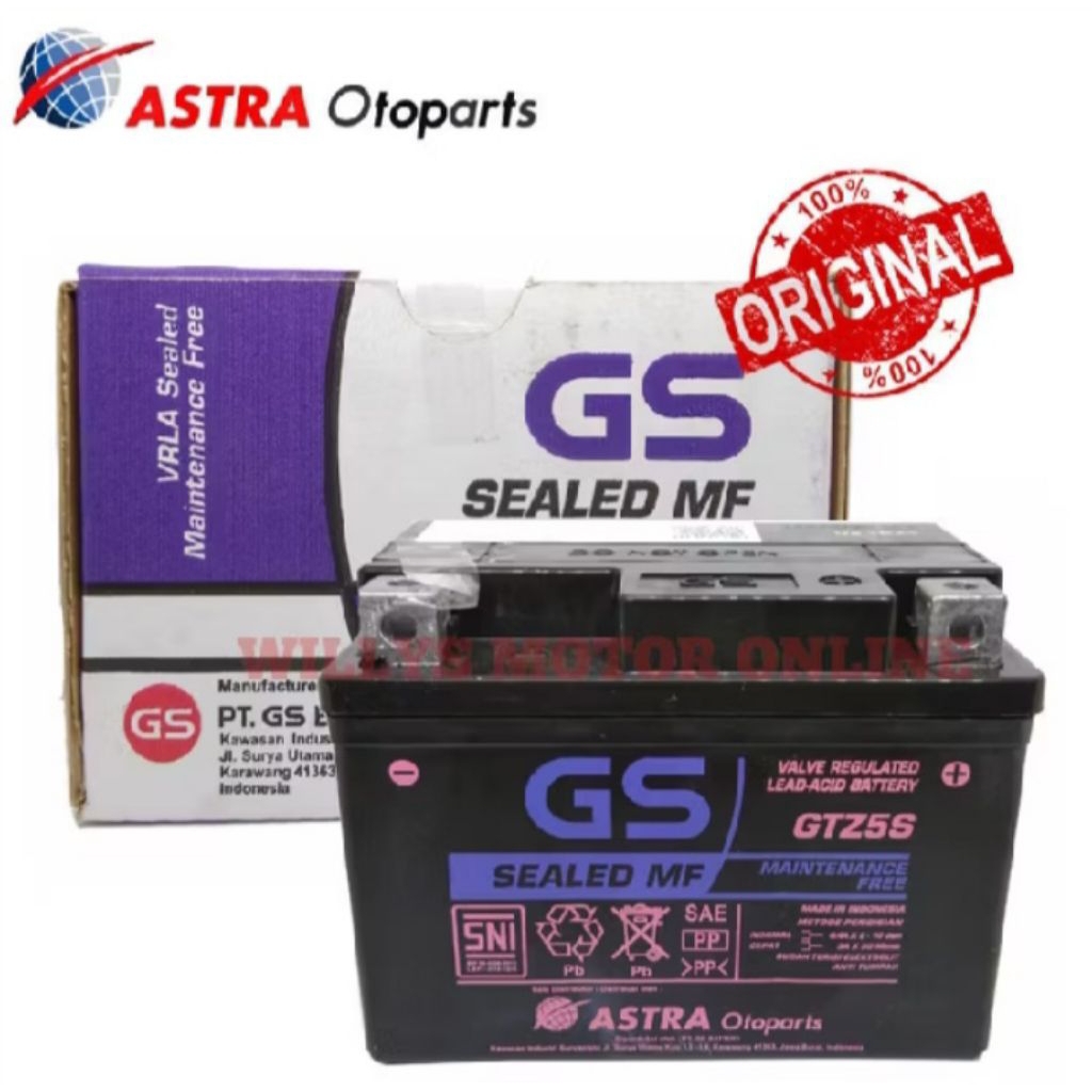ACCU GS AKI GS ASTRA GTZ5 AKI KERING AKI MOTOR BEAT AKI MOTOR VARIO AKI MIO GT ACCU AKI GS AS