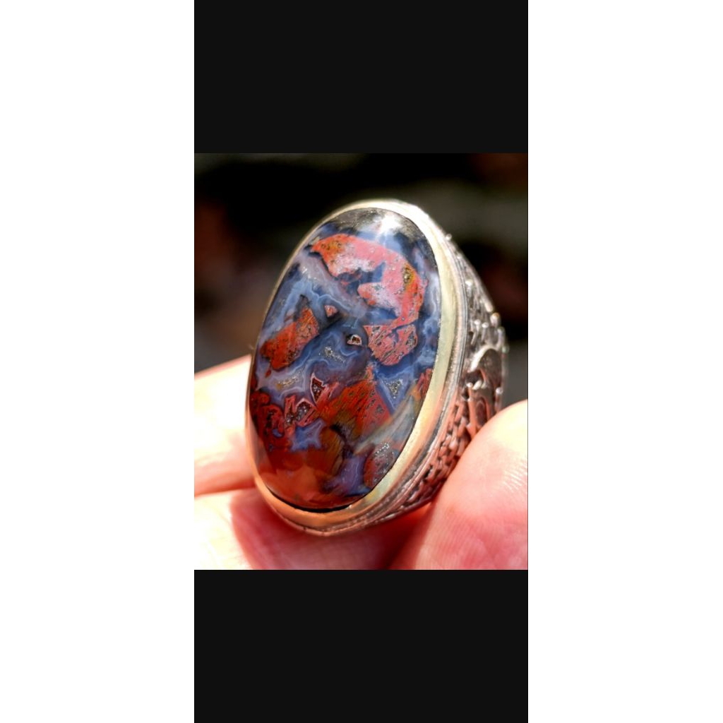cincin batu pancawarna kristal