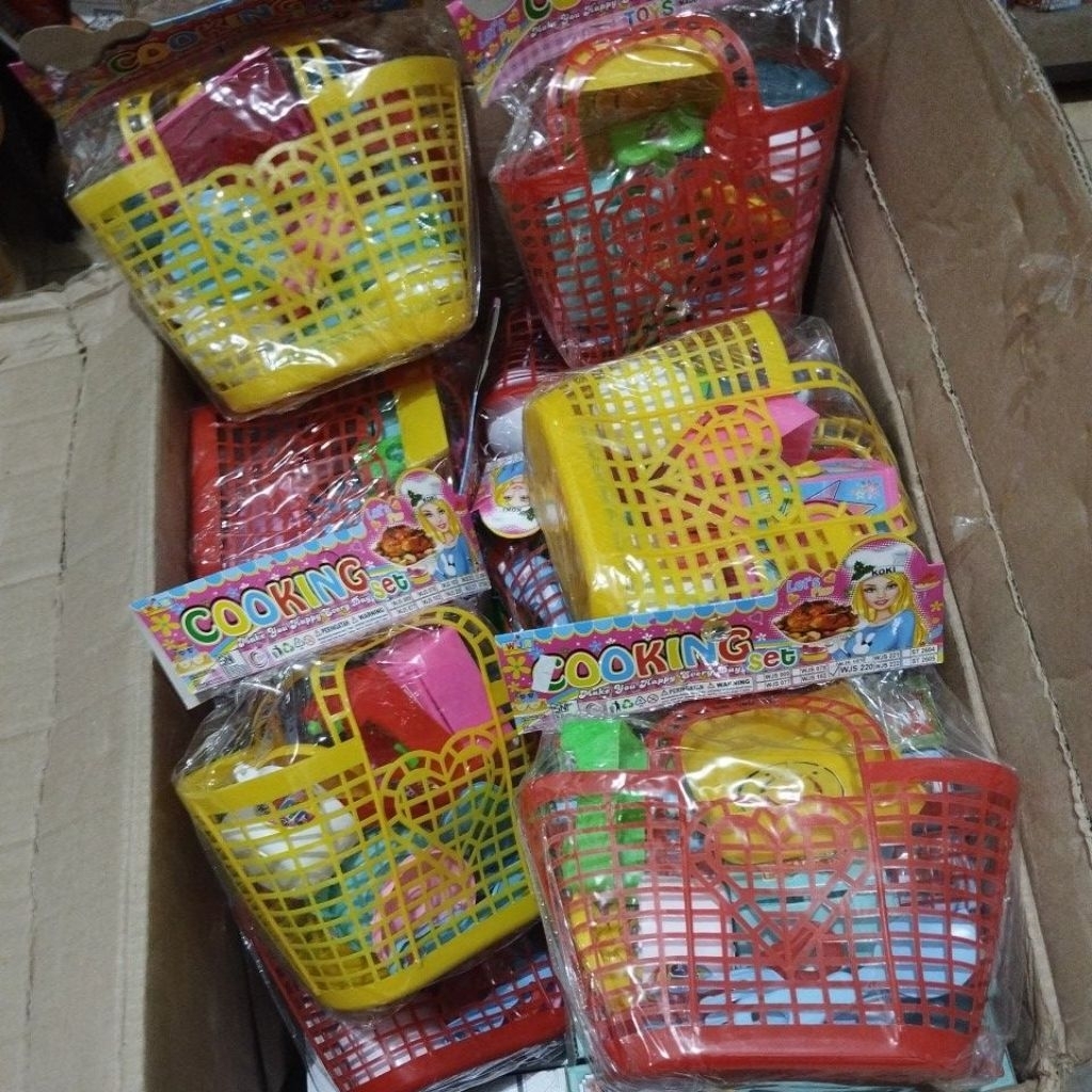 oketoys mainan masakan tas keranjang cooking