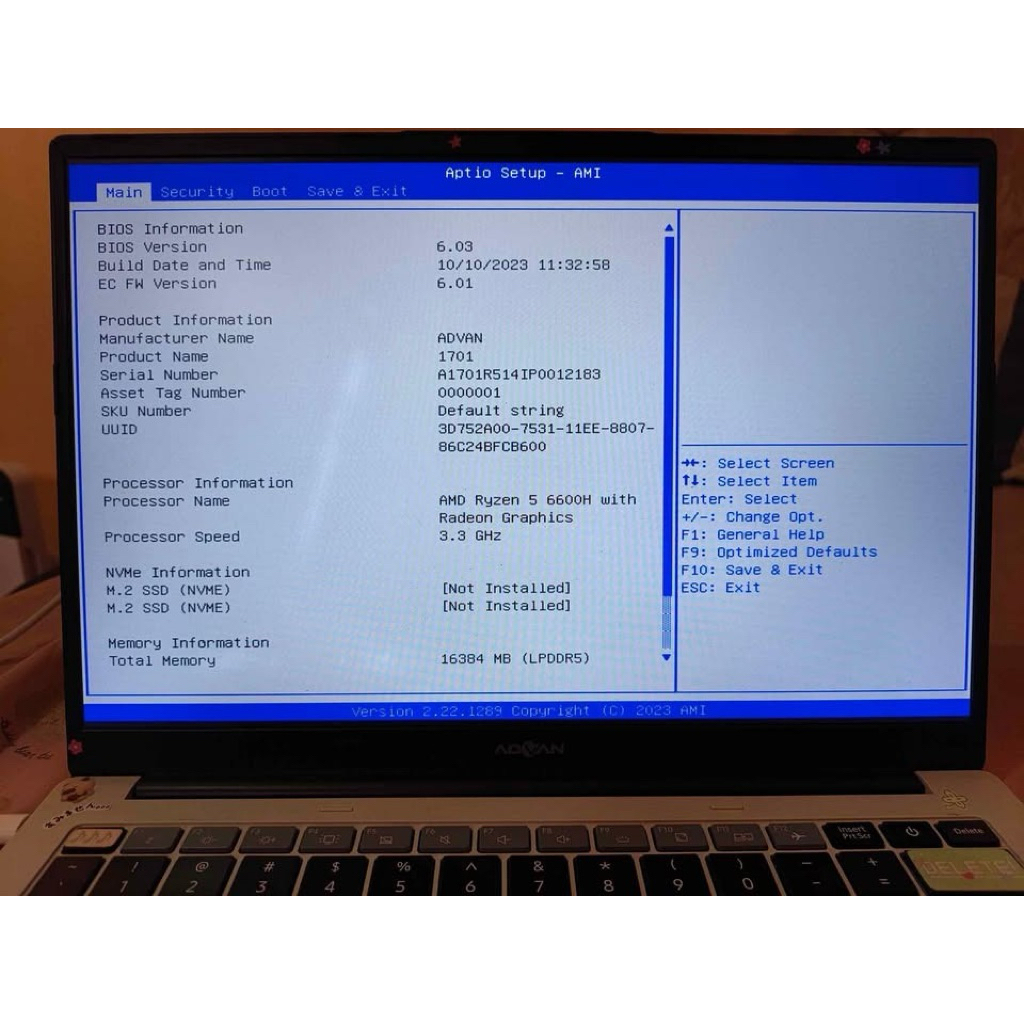 (Baca Desc) Laptop Advan Workplus Bekas Rusak Stuck BIOS Minus SSD Fullset Charger (Cocok Sparepart/