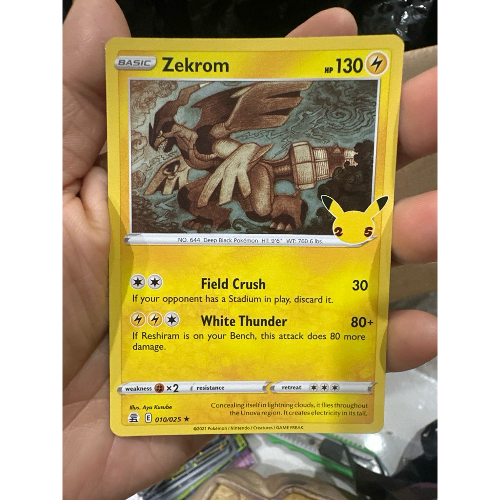 zekrom hologram kartu pokemon tcg original