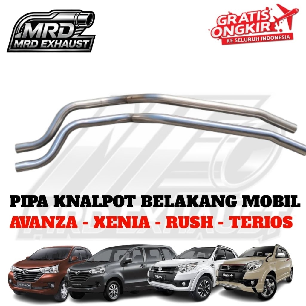 PIPA KNALPOT BELAKANG MOBIL AVANZA XENIA RUSH TERIOS OLD STANDAR PABRIK MONEL 42MM ANTI KARAT TAHAN 