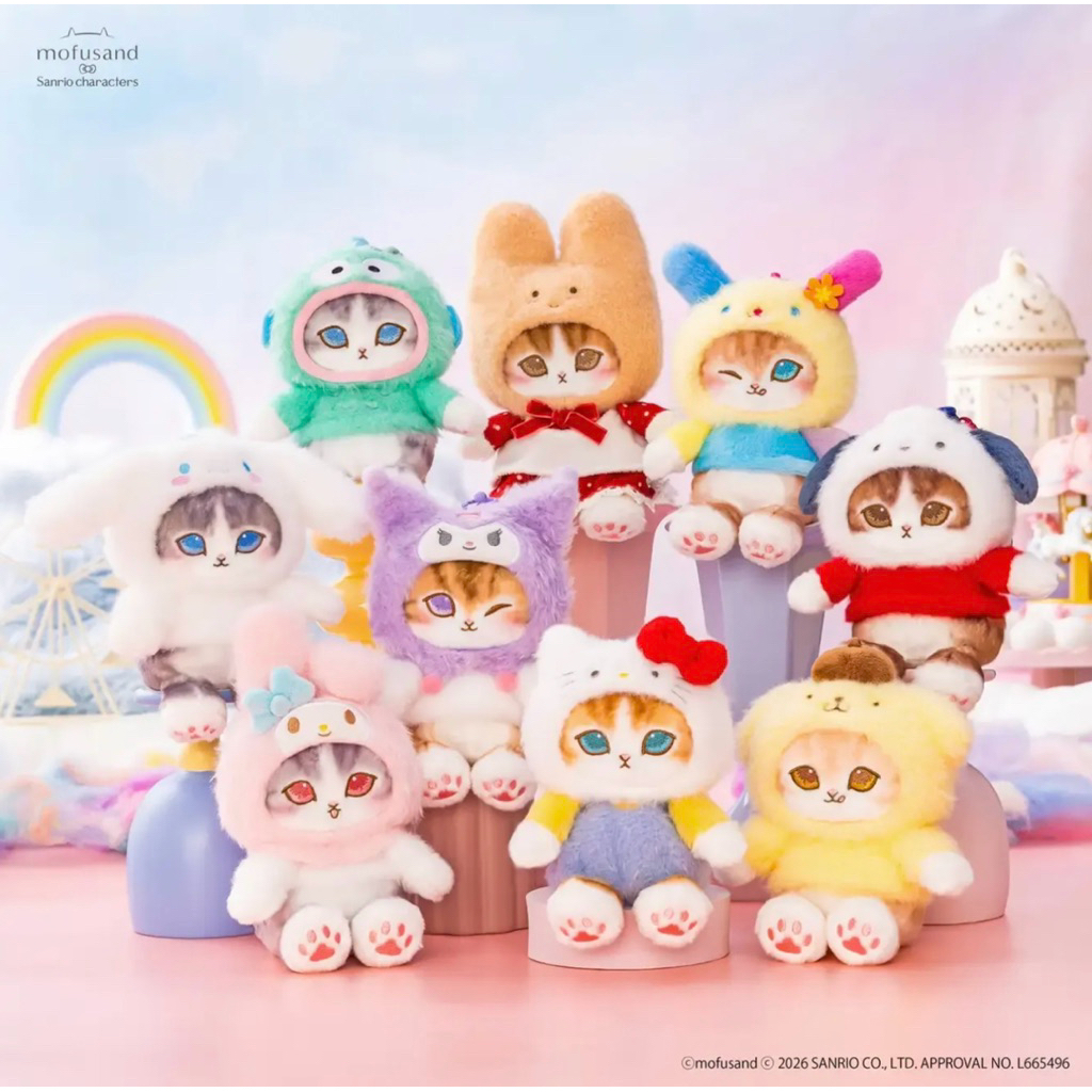 (READY SIAP KIRIM) Mofusand Edition Sanrio  Hello Kitty & My Melody Bagcharm 100% ORIGINAL MOFUSAND 