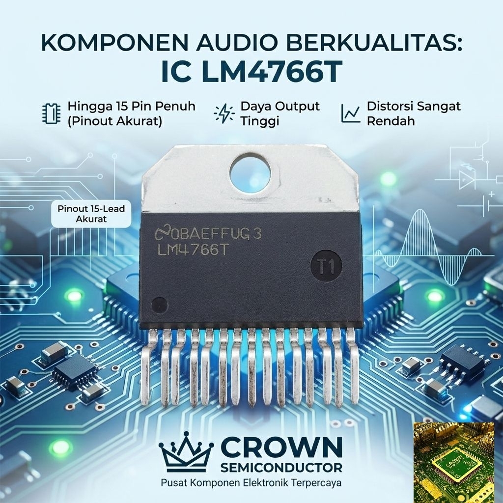 LM4766T IC Audio Amplifiers Stereo Original. komponen untuk perbaikan speaker aktif