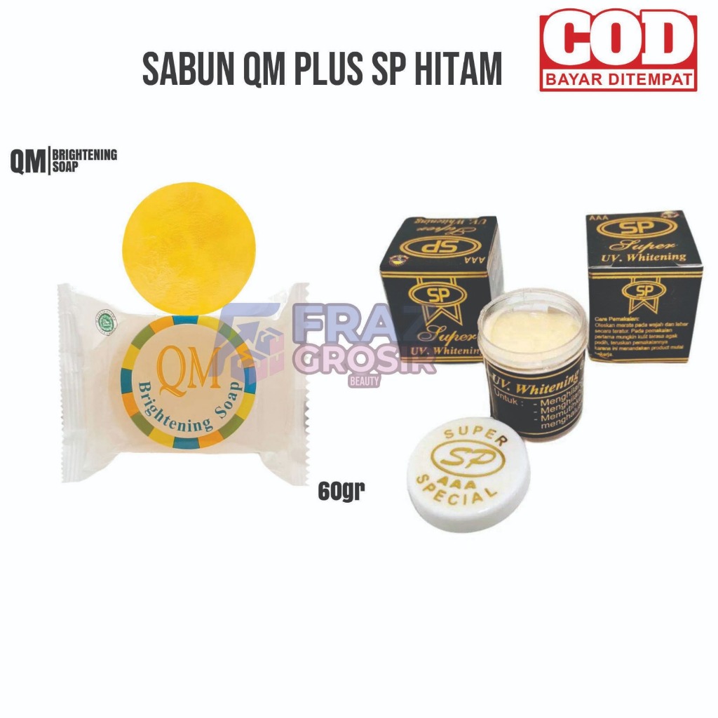 Cream SP Hitam Super UV Whitening Siang Malam Plus Sabun QM 60gr Original BPOM