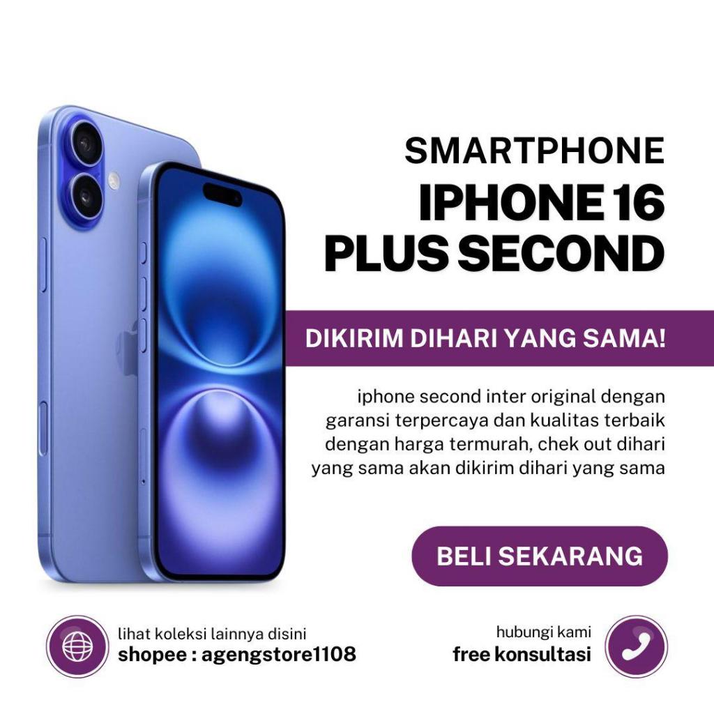 IPHONE 16 PLUS 128GB 256GB SECOND ORIGINAL EX INTER