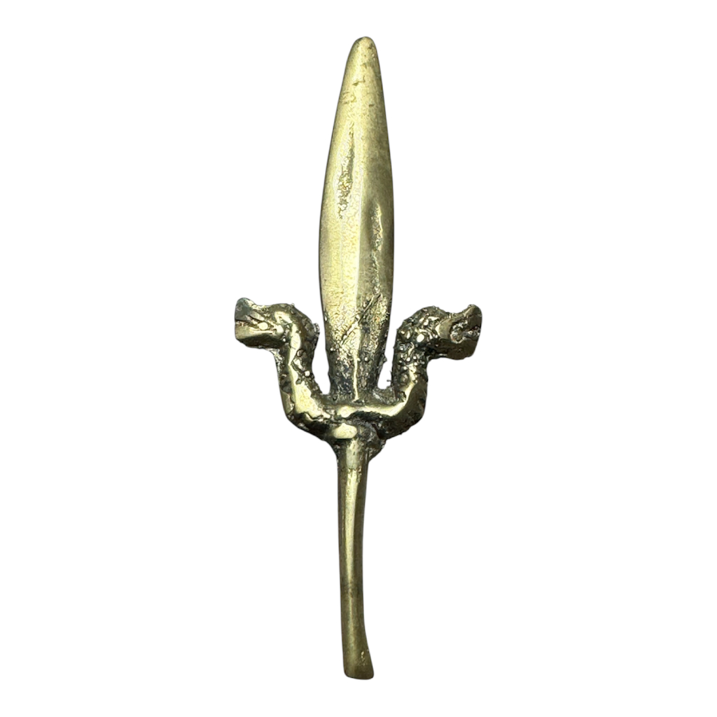 KT11 keris naga kembar kuningan