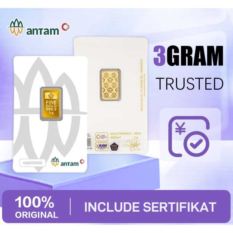 ANTAM – (LM) Logam Mulia Emas Antam 3 Gram Emas Murni 999.9