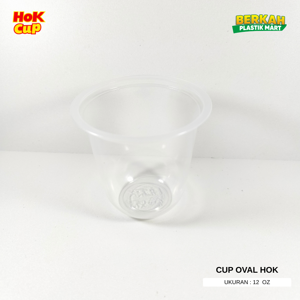 CUP OVAL 12 OZ HOK ISI 50 PCS (GELAS OVAL 12 OZ)