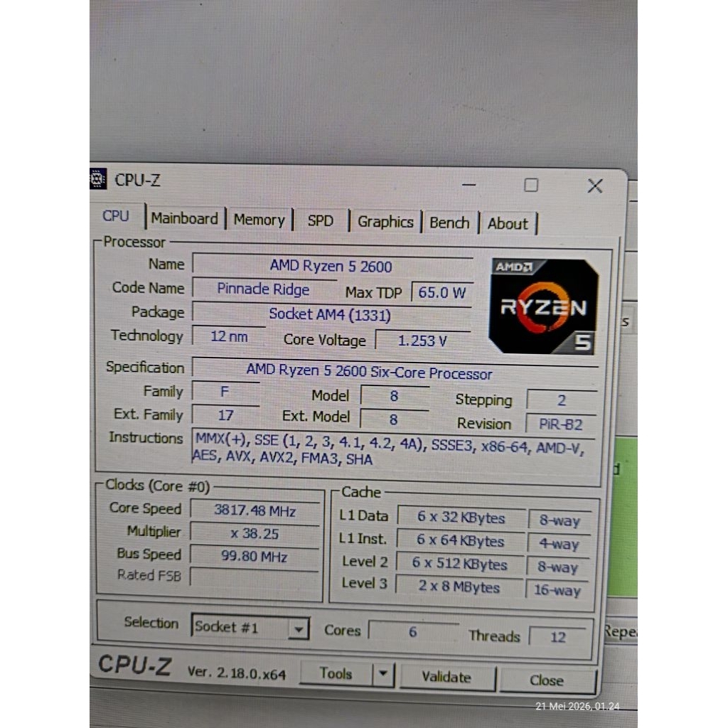 AMD Ryzen5 2600