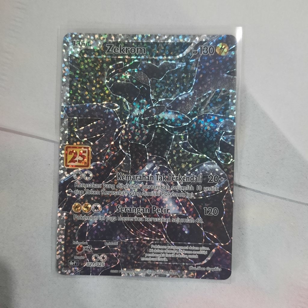 Zekrom 25th anniversary pokemon cards bahasa indonesia