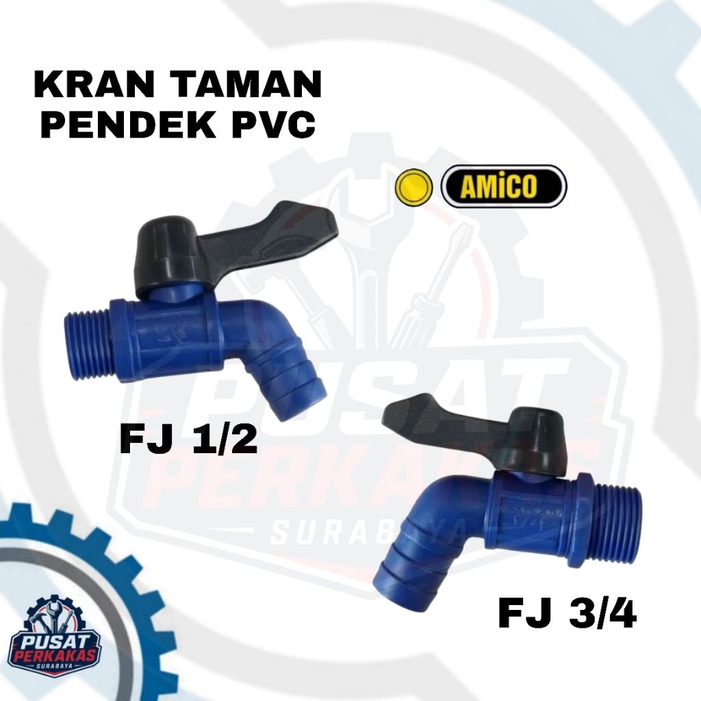 KRAN TAMAN FJ PVC AMICO/ KRAN AIR PVC PLASTIK AMICO ANTI BOCOR