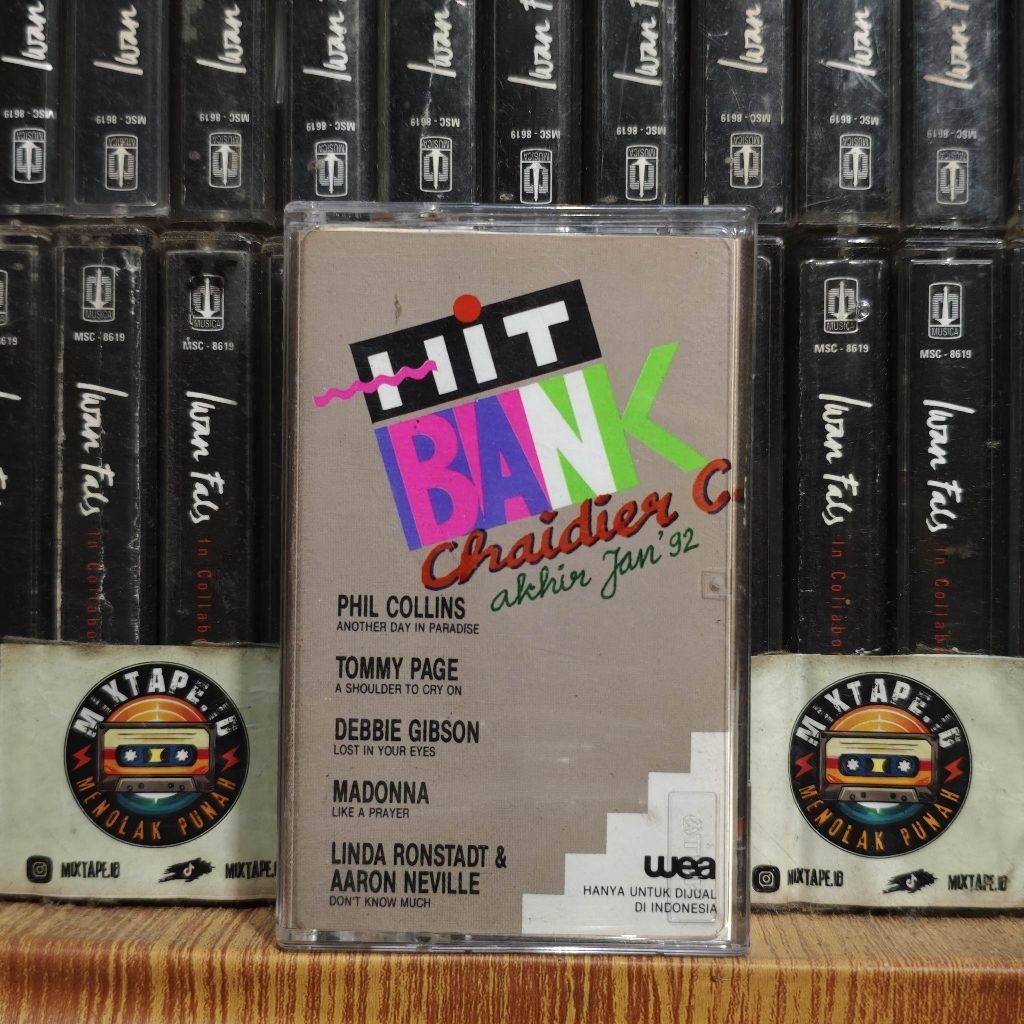 Kaset - Hit Bank - Kompilasi Barat - Phil Collins - Tommy Page - Debbie Gibson - Madonna - Linda Ron