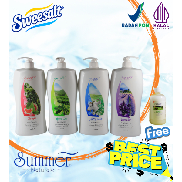 Summer naturale body shampoo - Sabun mandi cair summer naturale 2000ml + 500ml