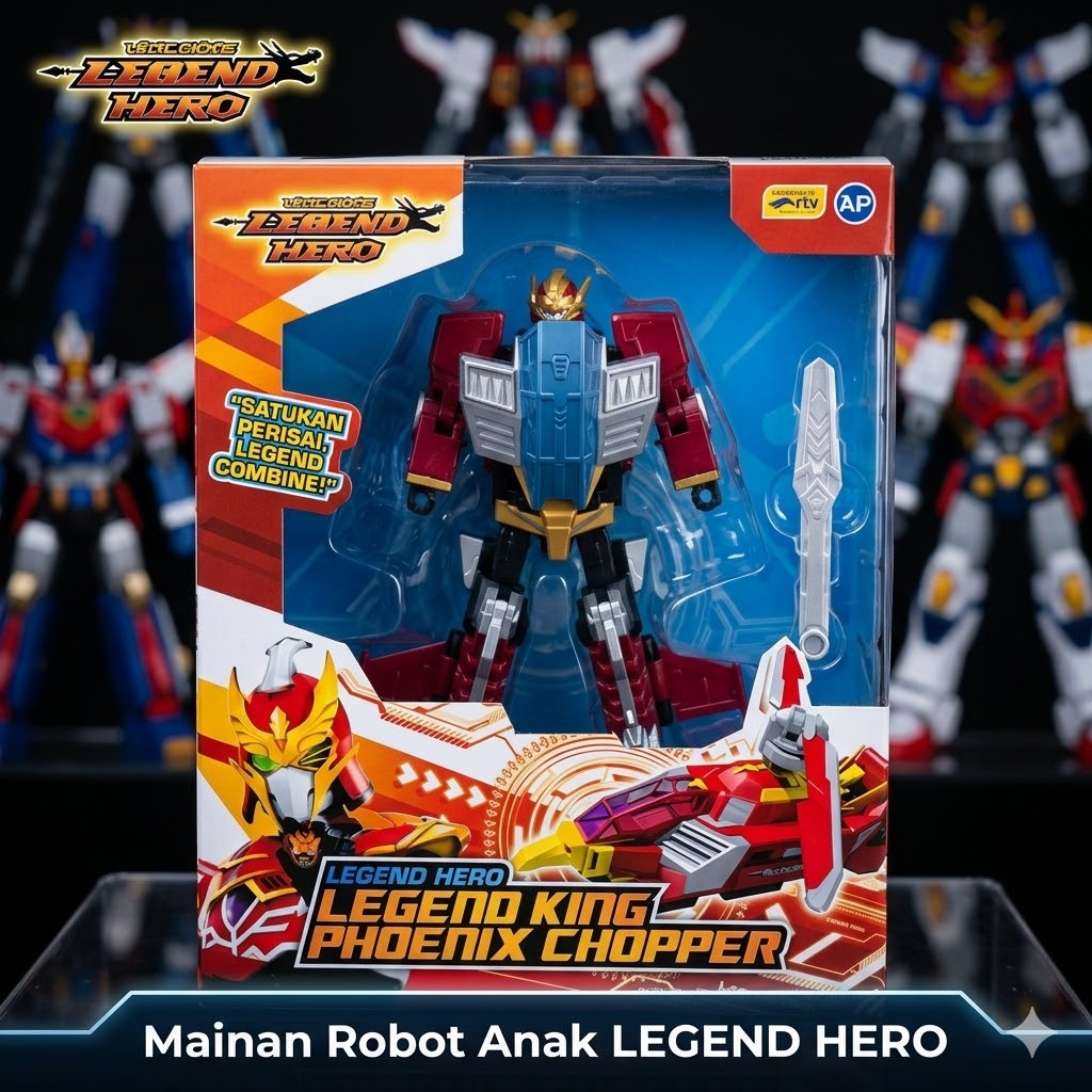 LEGEND HERO Mainan Robot Anak Legend King Tiger Dragon Phoenix Original bisa berubah bentuk Mainan r