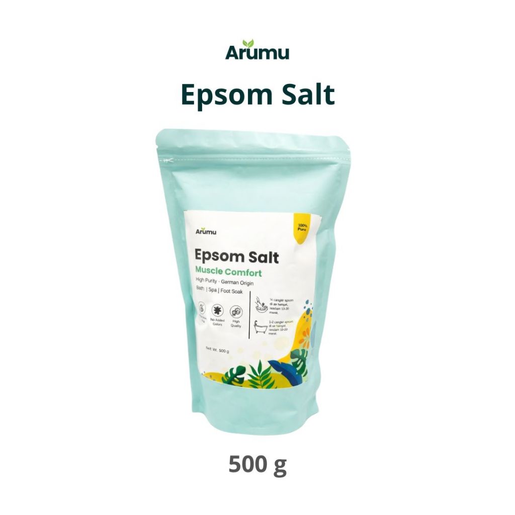 Epsom Salt - Bath Salt - Garam Epsom Premium - Epsom German - Garam Mandi Rendam Kaki - 500 gram