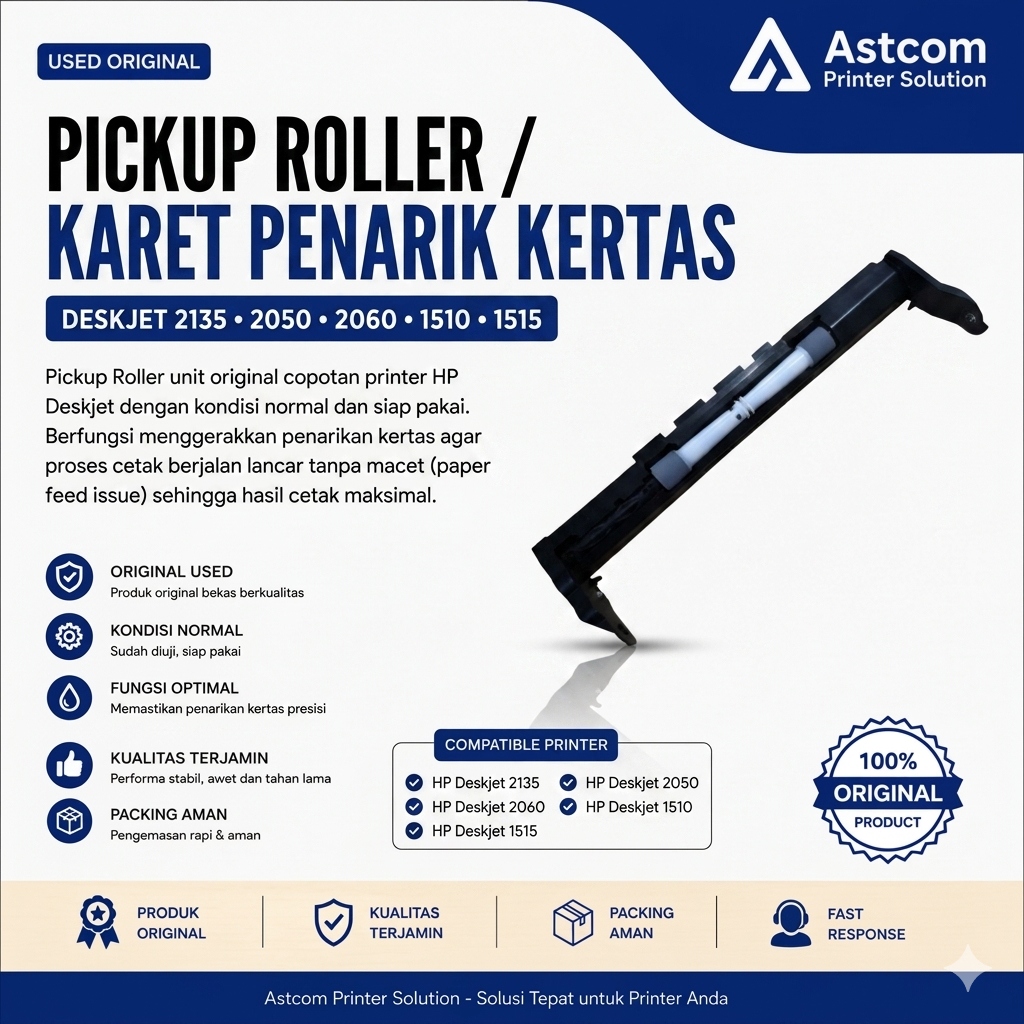 Pickup Roller HP 2135 2050 2060 1510 1515 Karet Penarik Kertas Original