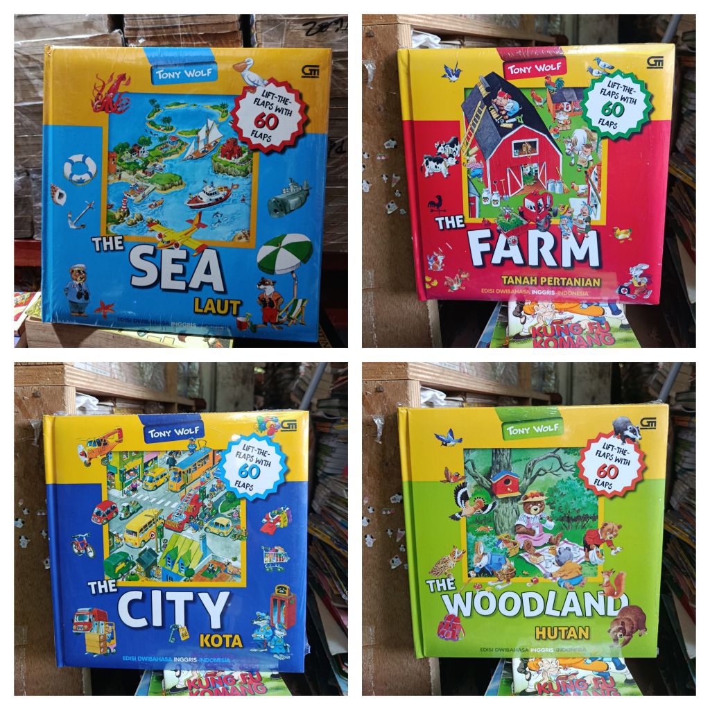buku tony wolf the sea, the city, the Woodland, the fram.