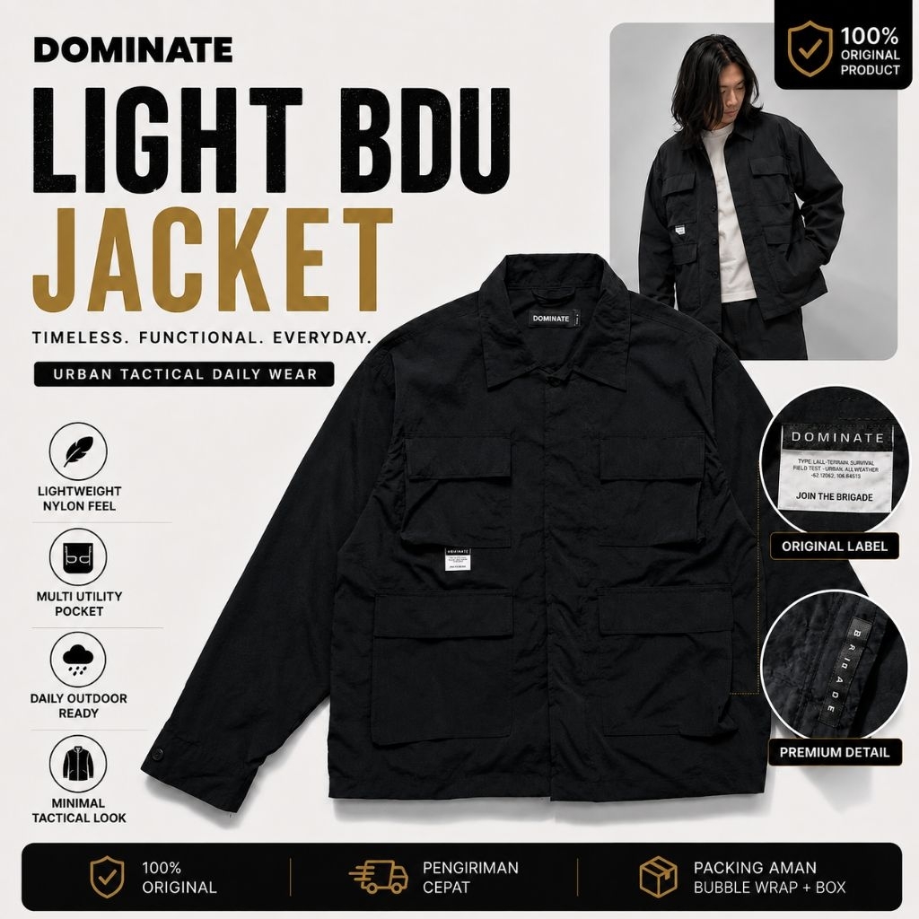 DOMINATE JAKARTA | Dominate Brigade - Light BDU Jacket Black