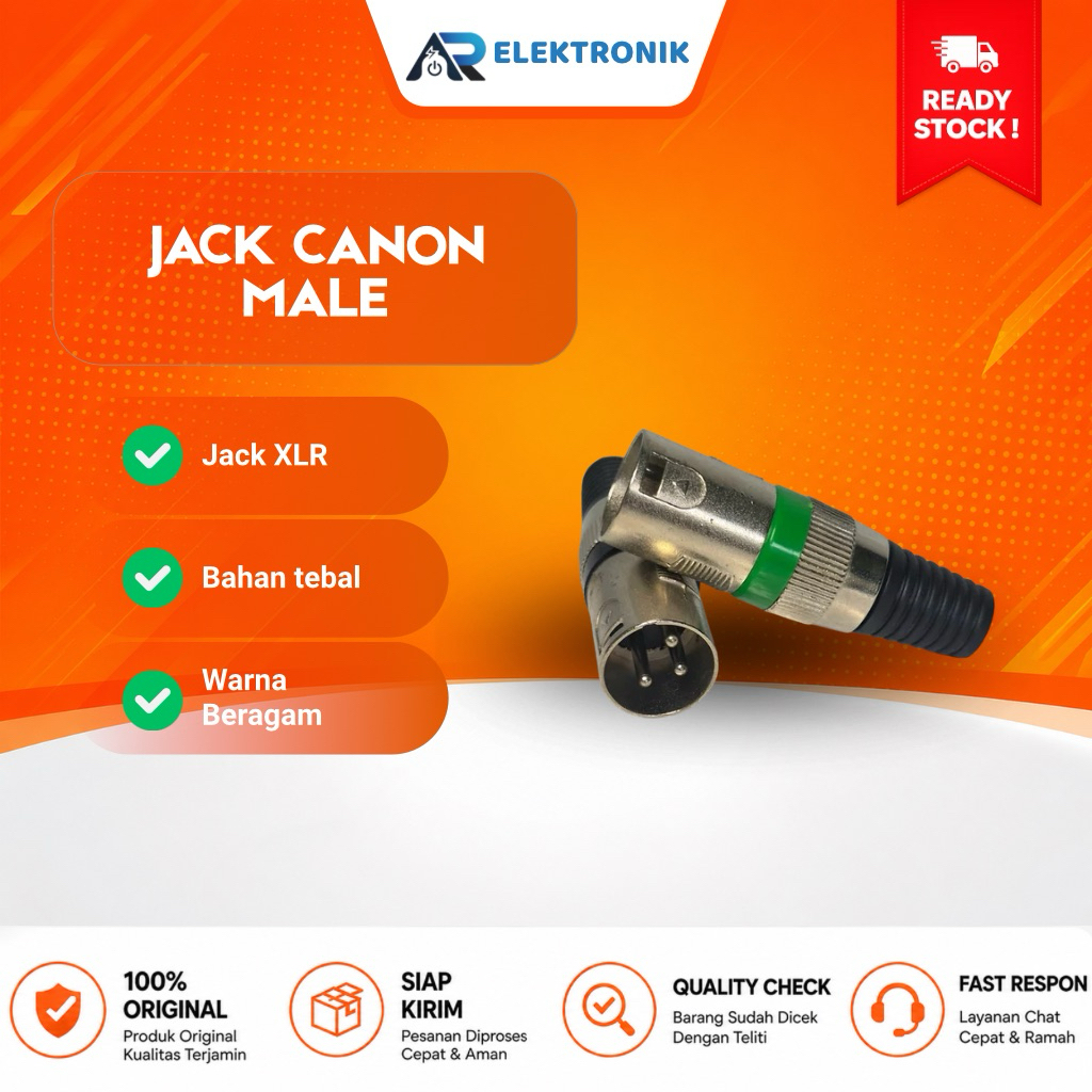 Jack Canon Canare Male JACK CANON Male Jack Canon Besi (Harga satuan)