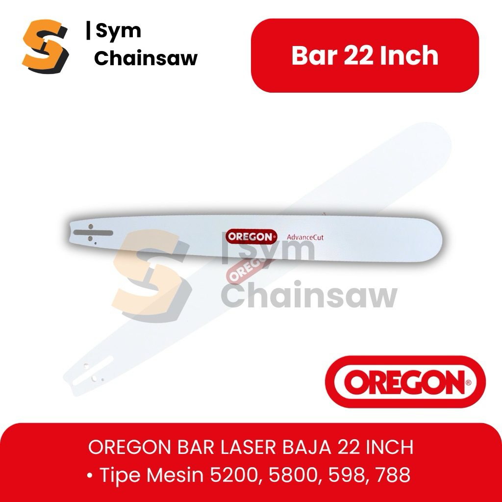 Bar Chainsaw OREGON  22 Inch Laser Baja  Bar Senso Oregon 22” Baja