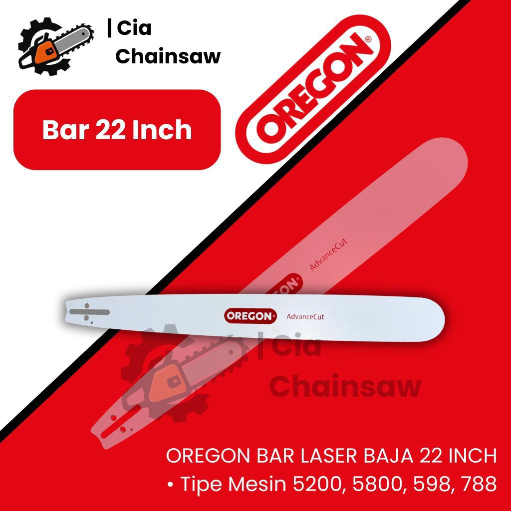 Bar Chainsaw OREGON  22 Inch Laser Baja  Bar Senso Oregon 22” Baja