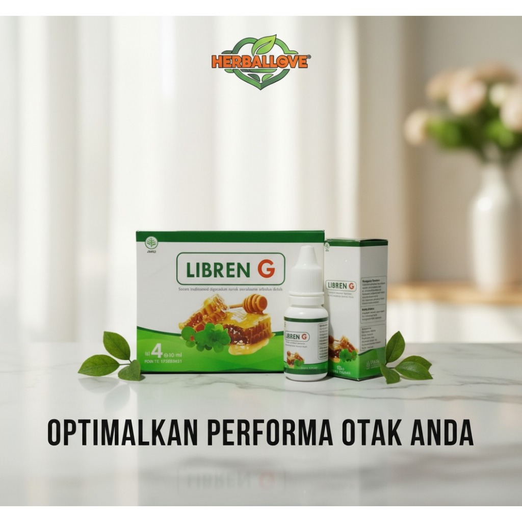 Libren G  Herbal Ekstrak Daun Pegagan Cair Suplemen Nutrisi Otak dan Anti Pikun Pembersih dan melanc