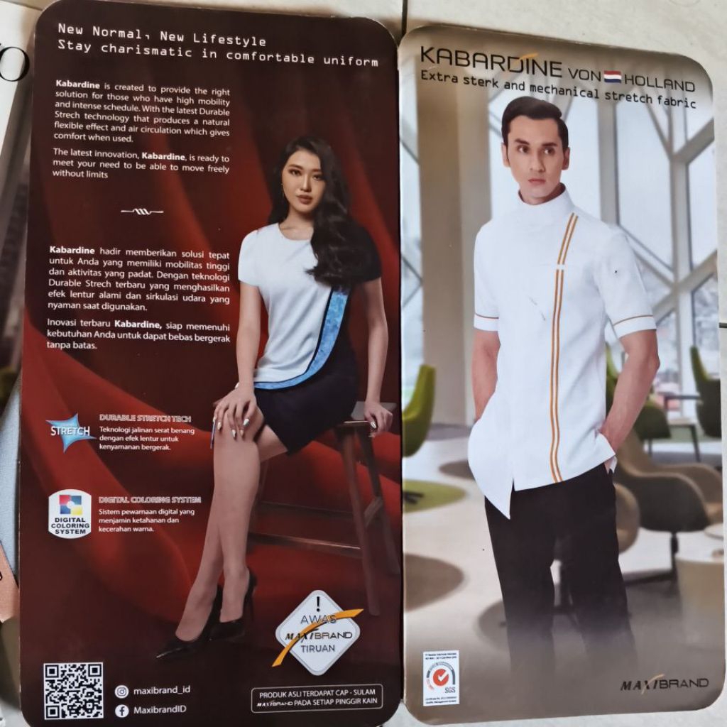 katalog contoh kain kabardine
