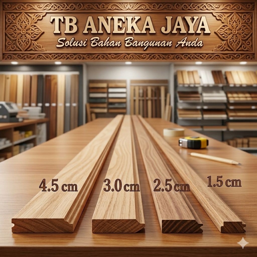 Kayu Kecil Les / Lis Bingkai Serbaguna 2 meter